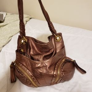 B. MAKOWSKY Copper/Brown Hobo Purse